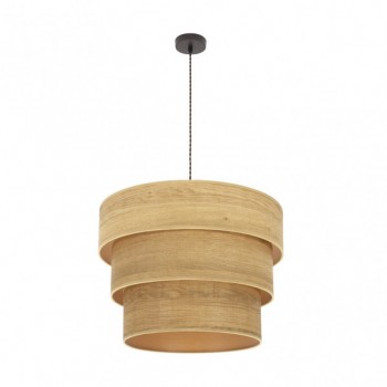 Distribuidor - Lâmpadas Diversas | Colgantes Moderno | COLGANTE TRIPLE SMILE 3XE27 MARRON/MADERA CLARA REGX50X50 CM Ref: 175395085